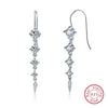 S925 Sterling Silver Leaf Geometric Zircon Stud Earrings For Women Electroplated Fine Jewelry Wholesale