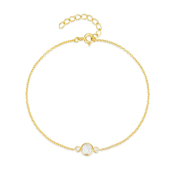 S925 Sterling Silver Light Luxury Diamond Encrusted Zircon Minimalist Chain Bracelet For Women With Geometric Design And Real Gold Electroplating