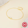 S925 Sterling Silver Light Luxury Diamond Encrusted Zircon Minimalist Chain Bracelet For Women With Geometric Design And Real Gold Electroplating
