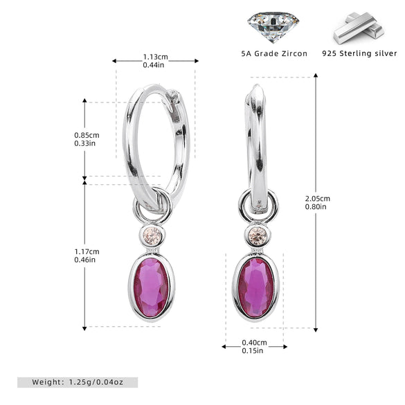 S925 Sterling Silver Light Luxury Geometric Earrings Electroplated