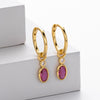 S925 Sterling Silver Light Luxury Geometric Earrings Electroplated