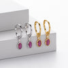 S925 Sterling Silver Light Luxury Geometric Earrings Electroplated