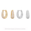 S925 Sterling Silver Light Luxury Geometric Inlaid Zircon Women's Earrings