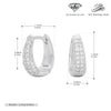 S925 Sterling Silver Light Luxury Geometric Inlaid Zircon Women's Earrings