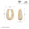 S925 Sterling Silver Light Luxury Geometric Inlaid Zircon Women's Earrings