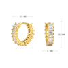 S925 Sterling Silver Light Luxury Geometric Square Color Zircon Inlaid Earrings For Women