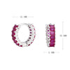 S925 Sterling Silver Light Luxury Geometric Square Color Zircon Inlaid Earrings For Women