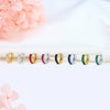 S925 Sterling Silver Light Luxury Geometric Square Color Zircon Inlaid Earrings For Women