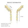 S925 Sterling Silver Light Luxury Geometric Zirconia Insert Ear Clip Women's Fashion Tassel Earrings