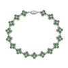 S925 Sterling Silver Light Luxury Women's Bracelet With Heart Drop Geometric Shapes Electroplated
