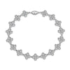 S925 Sterling Silver Light Luxury Women's Bracelet With Heart Drop Geometric Shapes Electroplated