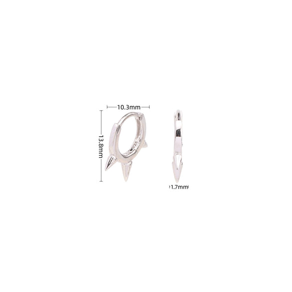 S925 Sterling Silver Liuding Style Electroplated Earrings Ear Jewelry