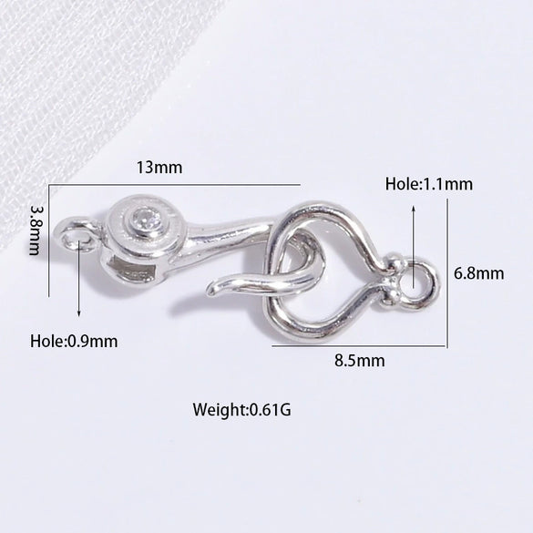 S925 Sterling Silver Lobster Hook Buckle Electroplated Universal Bracelet Necklace Connection