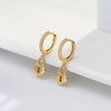 S925 Sterling Silver Lock Inlaid Stone Fashion Earrings For Women