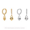 S925 Sterling Silver Lock Inlaid Stone Fashion Earrings For Women