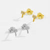 S925 Sterling Silver Lock Key Earrings Microinlaid Zircon Electroplated Platinum 18K Gold Fashion Unisex