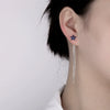 S925 Sterling Silver Long Ear Wire Blue Zircon Flower Tassel Earrings Light Luxury Versatile Floral Earrings For Women