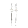 S925 Sterling Silver Long Tassel Star Ear Line Earrings Geometric Electroplated Fashion Earrings For Women