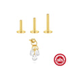 S925 Sterling Silver Lotus Diamond Soft Bone Spiral Piercing Earrings With Electroplating Geometric Shape For Women