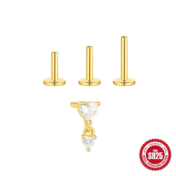 S925 Sterling Silver Lotus Diamond Soft Bone Spiral Piercing Earrings With Electroplating Geometric Shape For Women