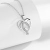 S925 Sterling Silver Love Heart Shaped Clavicle Necklace Luxury Fashion