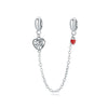 S925 Sterling Silver Lovers Family Friendship Pendant Diy Jewelry Accessories Bracelet With Dripping Oil Design
