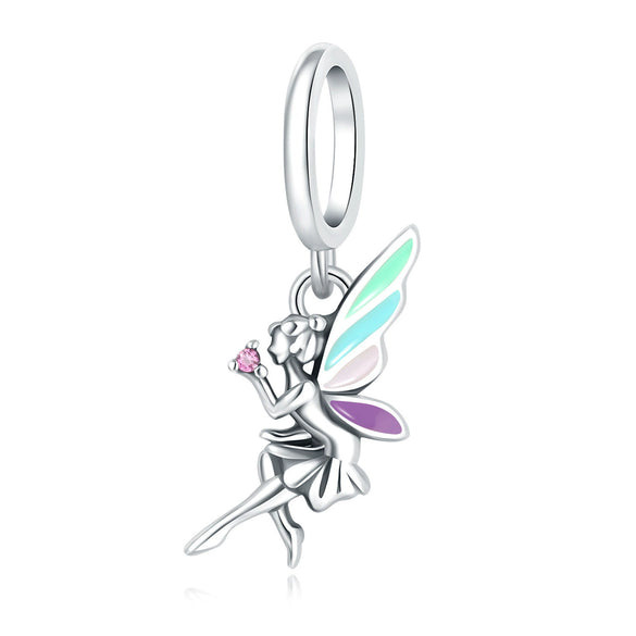 S925 Sterling Silver Lovers Family Friendship Pendant Diy Jewelry Accessories Bracelet With Dripping Oil Design