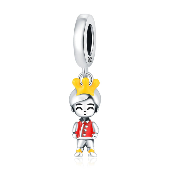 S925 Sterling Silver Lovers Family Friendship Pendant Diy Jewelry Accessories Bracelet With Dripping Oil Design