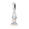 S925 Sterling Silver Lovers Family Friendship Pendant Diy Jewelry Accessories Bracelet With Dripping Oil Design