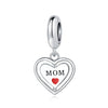 S925 Sterling Silver Lovers Family Friendship Pendant Diy Jewelry Accessories Bracelet With Dripping Oil Design