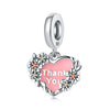 S925 Sterling Silver Lovers Family Friendship Pendant Diy Jewelry Accessories Bracelet With Dripping Oil Design