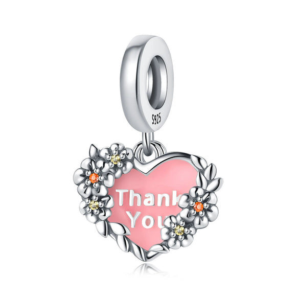 S925 Sterling Silver Lovers Family Friendship Pendant Diy Jewelry Accessories Bracelet With Dripping Oil Design