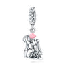 S925 Sterling Silver Lovers Family Friendship Pendant Diy Jewelry Accessories Bracelet With Dripping Oil Design