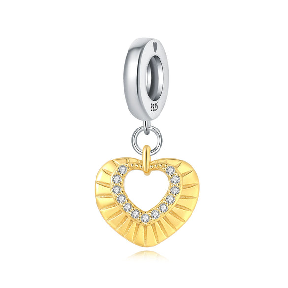 S925 Sterling Silver Lovers Family Friendship Pendant Diy Jewelry Accessories Bracelet With Dripping Oil Design