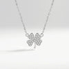 S925 Sterling Silver Lucky Clover Necklace With Cross Chain Electroplated Pendant Clavicle Chain For Women Minimalist Elegant Style