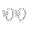 S925 Sterling Silver Micro Inlaid Zircon Butterfly Insect Fashion Pastoral Style Fresh Sweet Earrings