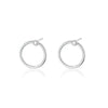 S925 Sterling Silver Micro Inlaid Zircon Circle Earrings And Geometric Ring For Women Inlaid Ear Jewelry