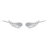 S925 Sterling Silver Microinlaid Angel Wings Ear Clips For Women Fashionable And Personalized