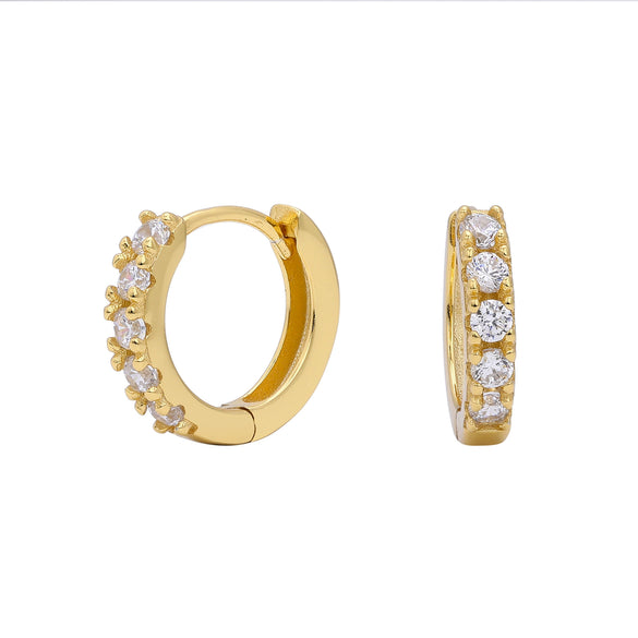 S925 Sterling Silver Microinlaid Zircon Geometric Simple Earrings For Women