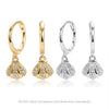 S925 Sterling Silver Microinlaid Zircon Shell Earrings Natural Style Women's