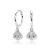 S925 Sterling Silver Microinlaid Zircon Shell Earrings Natural Style Women's