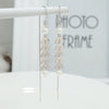 S925 Sterling Silver Mimosa Flower Long Tassel Drop Earrings With Wheat Pearl Geometric Design For Women