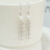 S925 Sterling Silver Mimosa Flower Long Tassel Drop Earrings With Wheat Pearl Geometric Design For Women