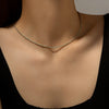 S925 Sterling Silver Minimalist All Match Twist Chain Necklace With Geometric Pattern And Electroplating Process