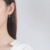 S925 Sterling Silver Minimalist Geometric Hexagon Cone Stud Earrings Electroplated Punk Style Ear Studs