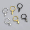 S925 Sterling Silver Minimalist Geometric Hexagon Cone Stud Earrings Electroplated Punk Style Ear Studs