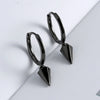 S925 Sterling Silver Minimalist Geometric Hexagon Cone Stud Earrings Electroplated Punk Style Ear Studs