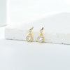 S925 Sterling Silver Minimalist Geometric Microinlay Women's Earrings