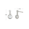 S925 Sterling Silver Minimalist Geometric Microinlay Women's Earrings