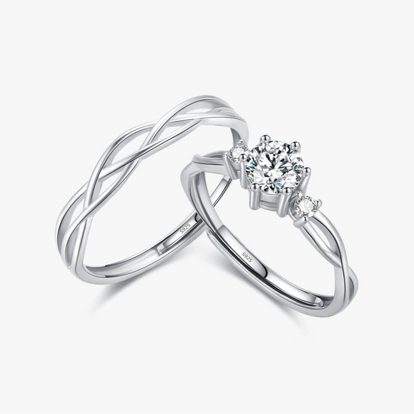 S925 Sterling Silver Mobius Ring With Zircon Inlay For Women Light Luxury Style